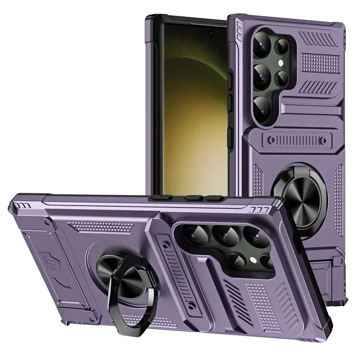 RingVault Armor Case – Shockproof Wallet Cover with Card Holder & Kickstand
