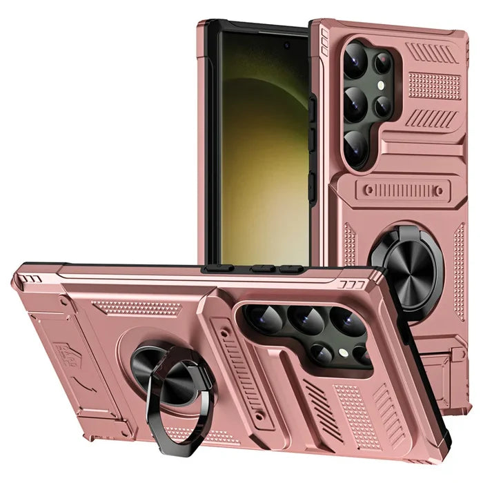 RingVault Armor Case – Shockproof Wallet Cover with Card Holder & Kickstand