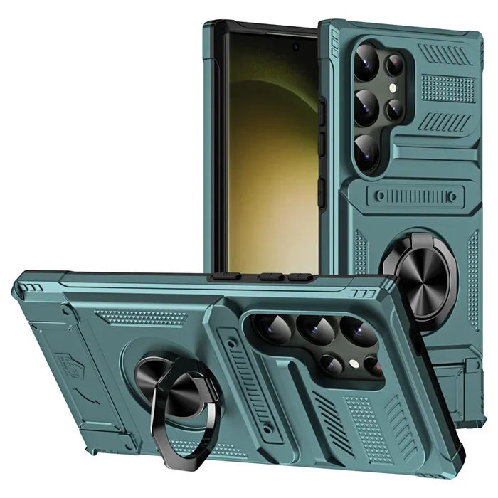 RingVault Armor Case – Shockproof Wallet Cover with Card Holder & Kickstand