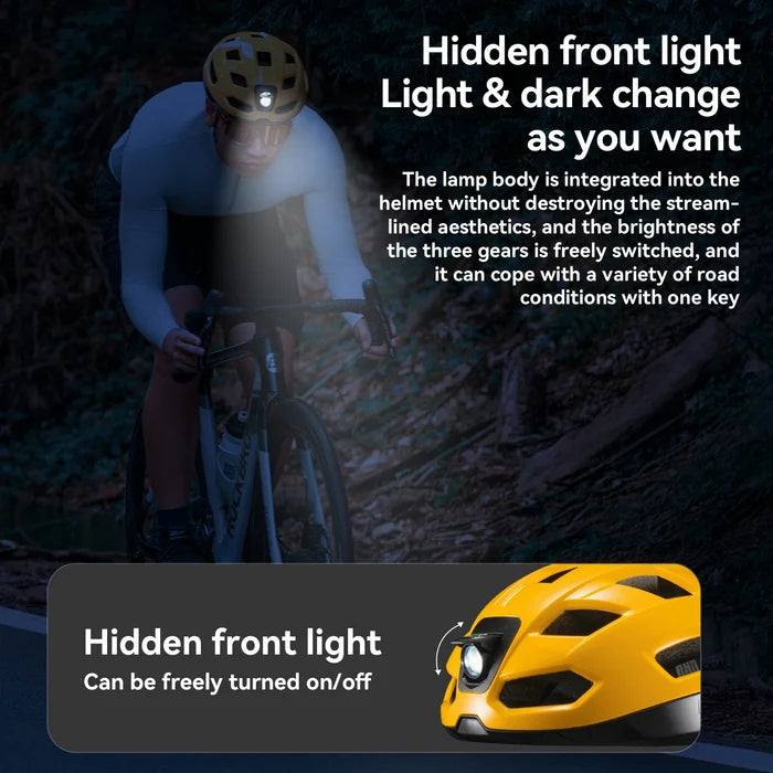 ROCKBROS Helmet with Lights & Remote Control