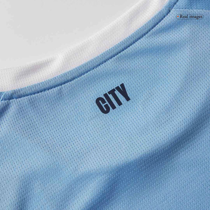 RODRIGO #16 Manchester City Home Soccer Jersey 2025/26 Blue