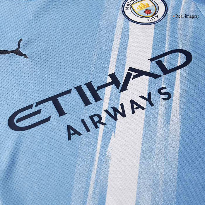 RODRIGO #16 Manchester City Home Soccer Jersey 2025/26 Blue