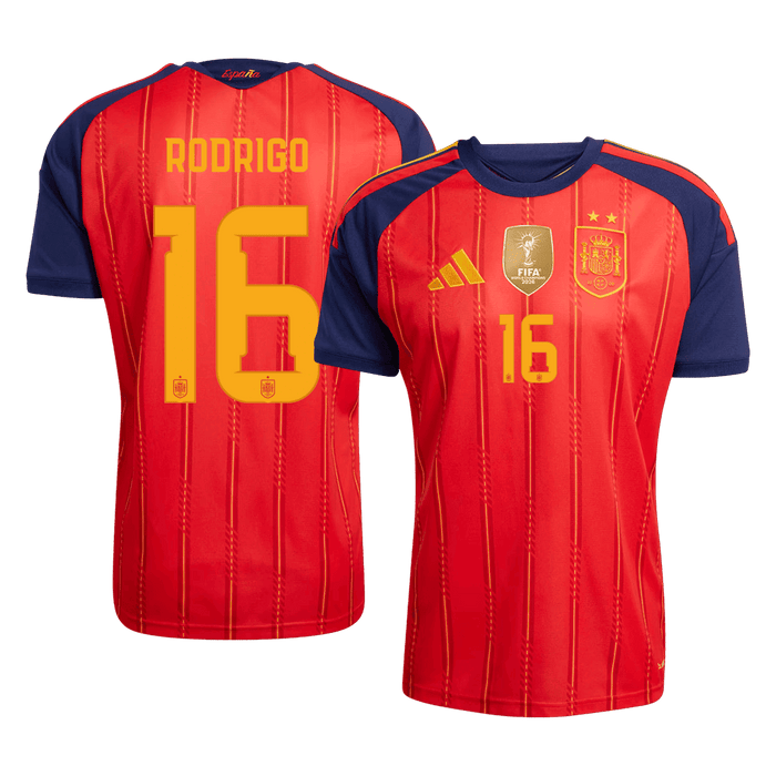 RODRIGO #16 Spain Home Player Version Jersey World Cup 2026 - Champion