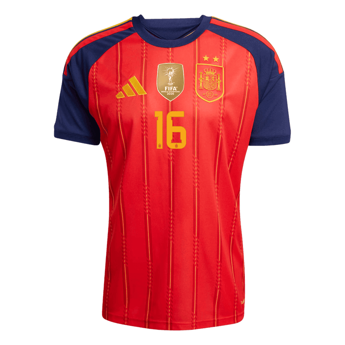 RODRIGO #16 Spain Home Soccer Jersey World Cup 2026