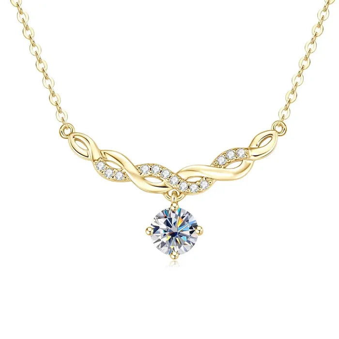 Romantic Luxury Moissanite Necklace for Women