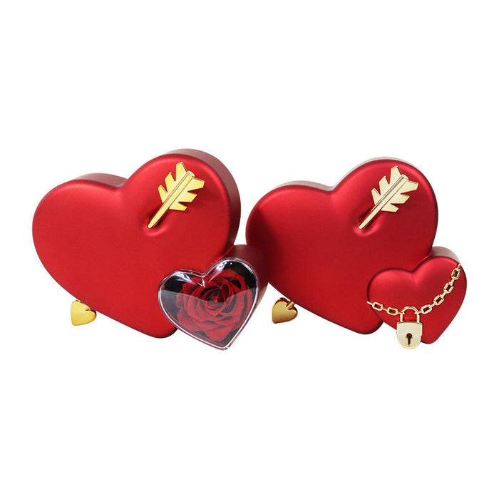 Rosé Amour Heart Acrylic Jewelry & Flower Gift Box