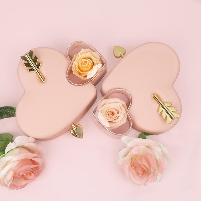 Rosé Amour Heart Acrylic Jewelry & Flower Gift Box