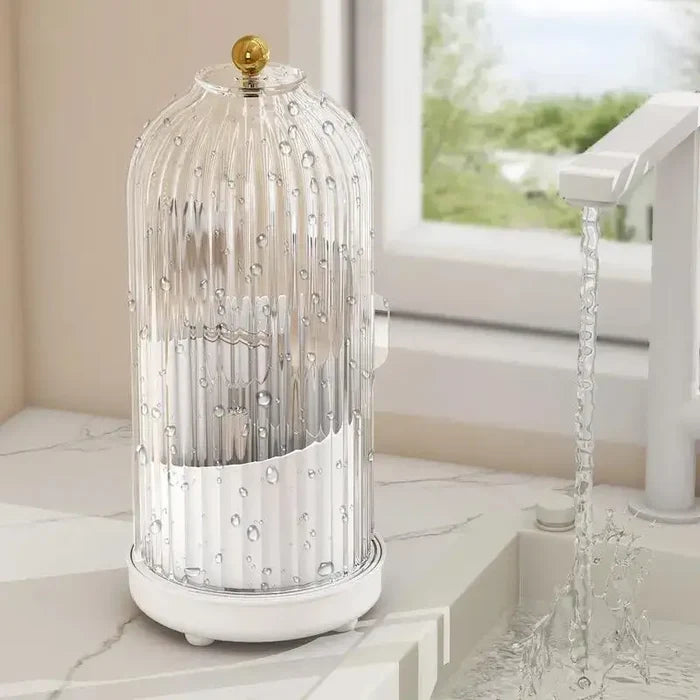 Rotating Toothbrush & Makeup Holder - 3 Slot Organizer