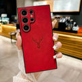 Royal Deer Embossed PU Leather Case – Luxury Protective Cover for Samsung
