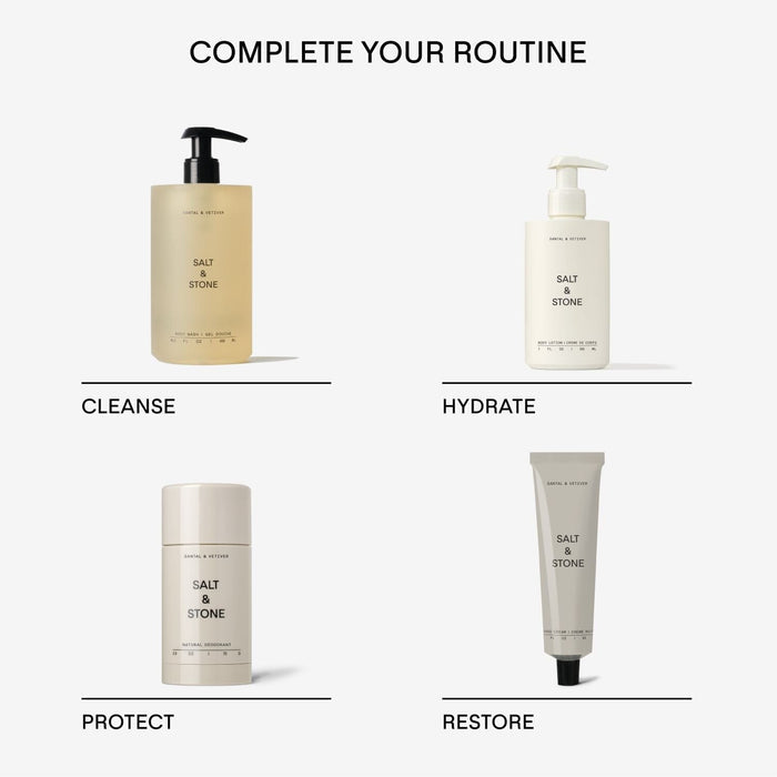Salt & Stone Antioxidant Body Wash - Santal & Vetiver (450ml) Shower Gels & Washes Salt & Stone