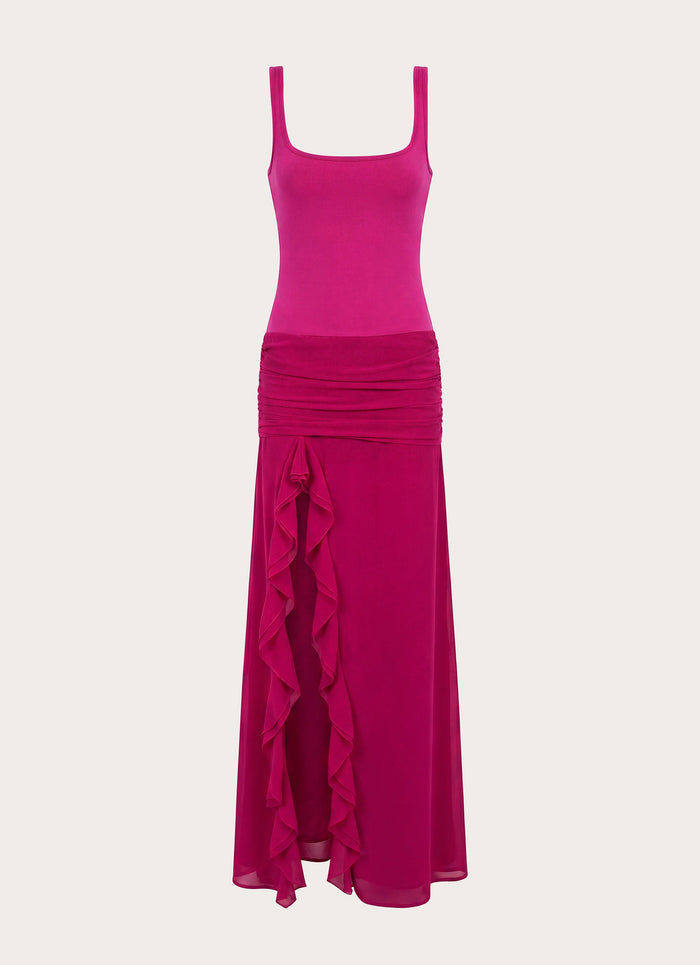 Satellite Maxi Dress - Deep Red