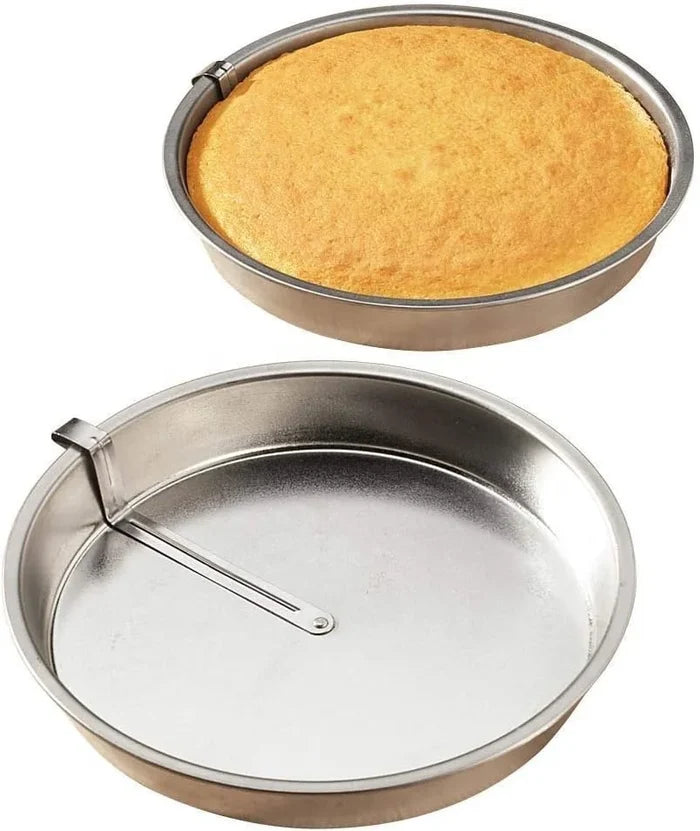 Set of 2 Easy-Out Cake Pans Quick Release 9\" Diameter X 1 1/2\"H
