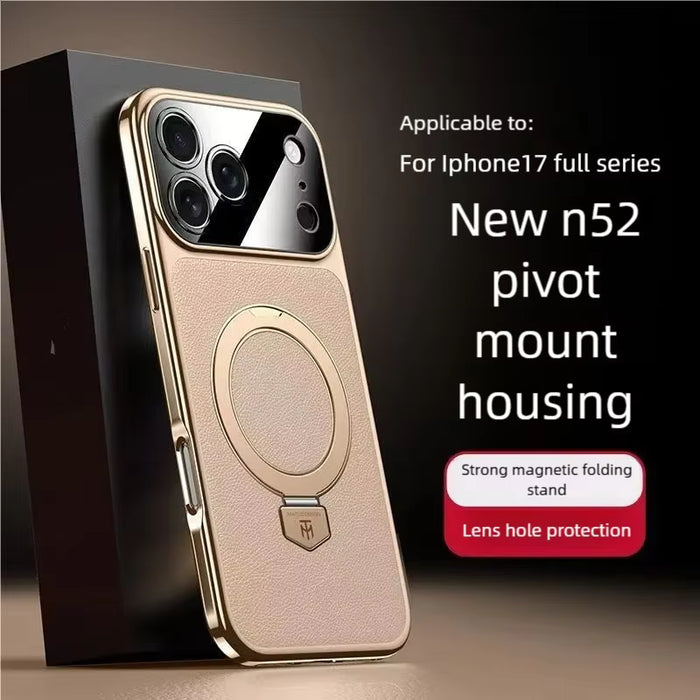 Shockproof Electroplated Leather Case for iPhone 14-17 Pro Max