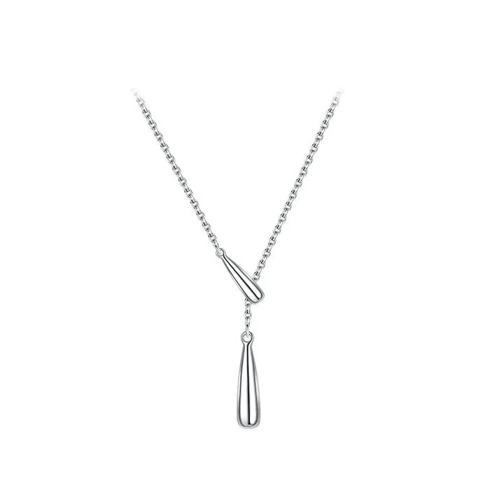 Silver Water Drop Luxury Necklace