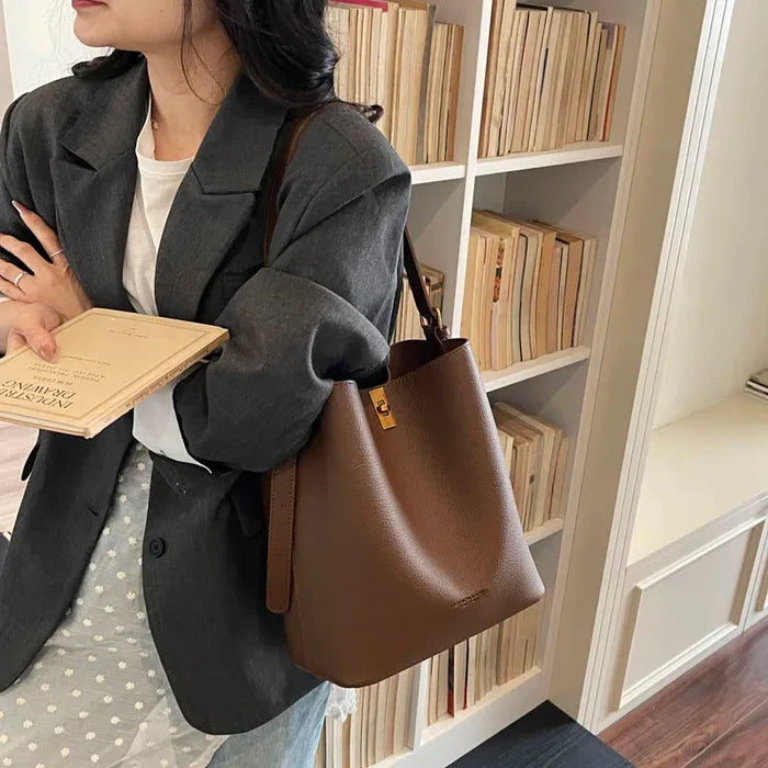 Simple Bucket Bag for Women Fashionable and Versatile Commuting