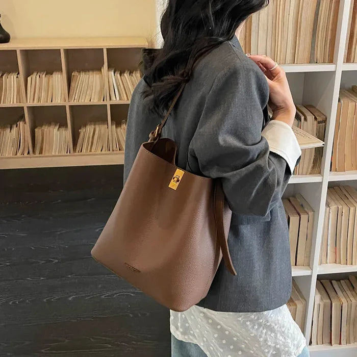 Simple Bucket Bag for Women Fashionable and Versatile Commuting