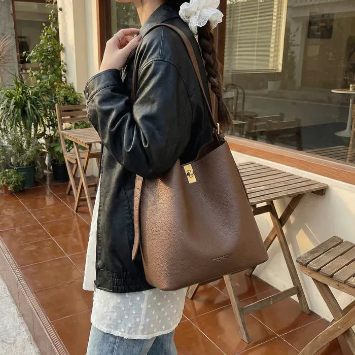 Simple Bucket Bag for Women Fashionable and Versatile Commuting