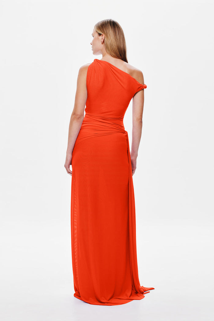 Sisal Mesh Maxi Dress - Chilli