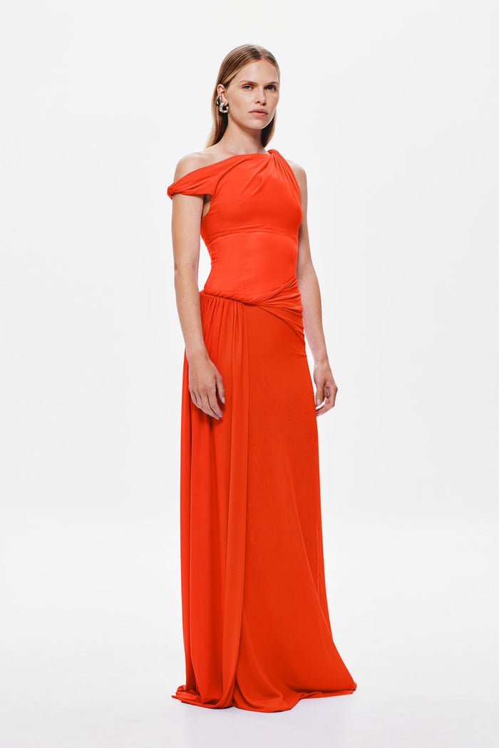 Sisal Mesh Maxi Dress - Chilli