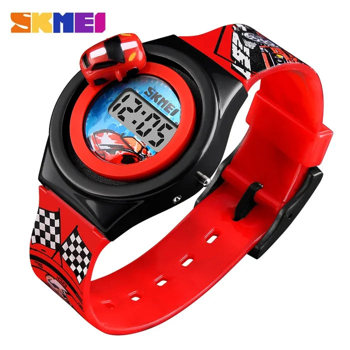 SKMEI Cartoon Car Kids' Digital Watch