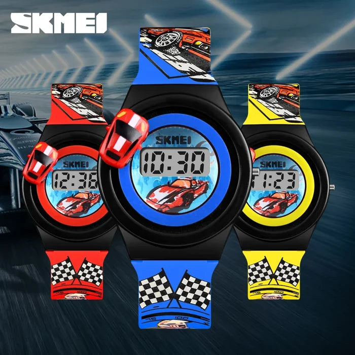 SKMEI Cartoon Car Kids' Digital Watch