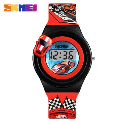 SKMEI Cartoon Car Kids' Digital Watch