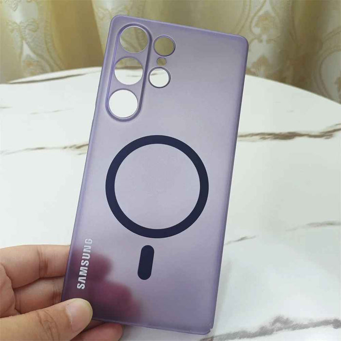 Slim Ice Mist Transparent Magnetic Back Cover For Galaxy
