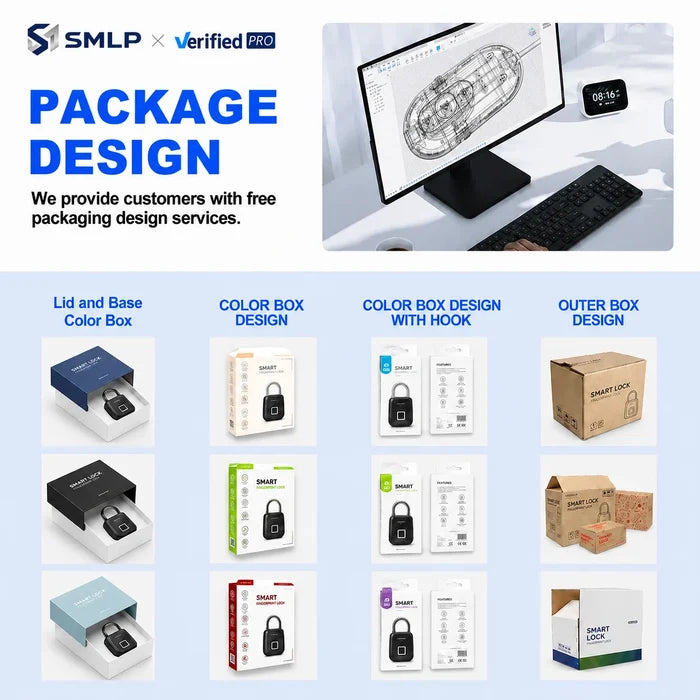 Smart Aluminum Alloy Padlock with Fingerprint Password RFID Card Key