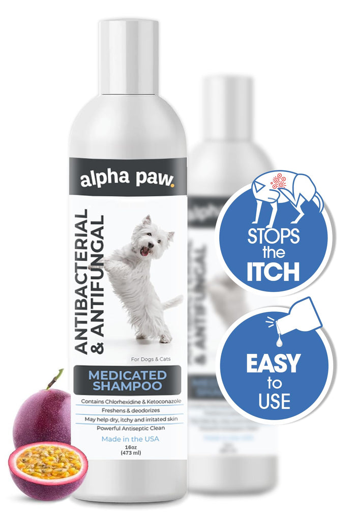 Smiling Paws Medicated Dog & Cat Shampoo | Passionfruit | 16 oz