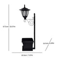 Solar Resin Flower Pot Iron Art Lamp Decorative Piece Outdoor Garden