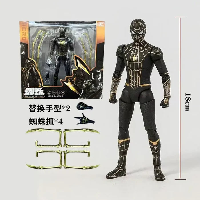 Spider-Man Black Gold Venom Action Figure for Toddlers