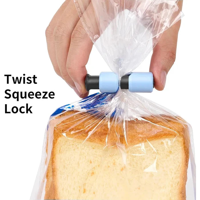 Squeeze Lock Eco-Friendly Kitchen Bread Bag Clips with