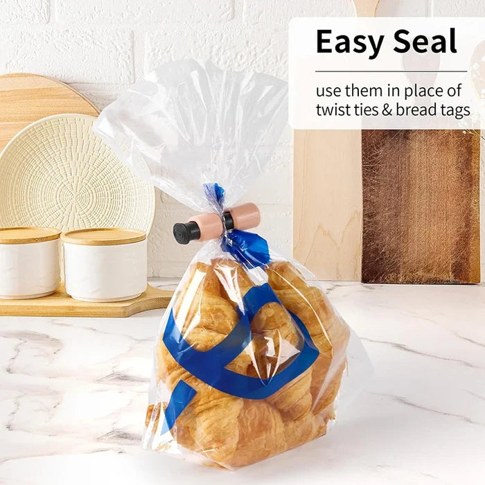 Squeeze Lock Eco-Friendly Kitchen Bread Bag Clips with