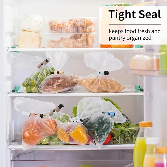 Squeeze Lock Eco-Friendly Kitchen Bread Bag Clips with