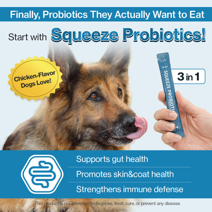 Squeeze Probiotics for Small & Senior Dogs Gut Health Support