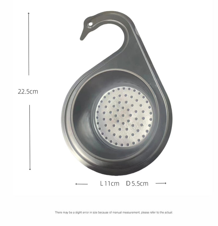 Stainless Steel Swan Drain Basket for Kitchen Sink – Fruit & Vegetable Washing Rack