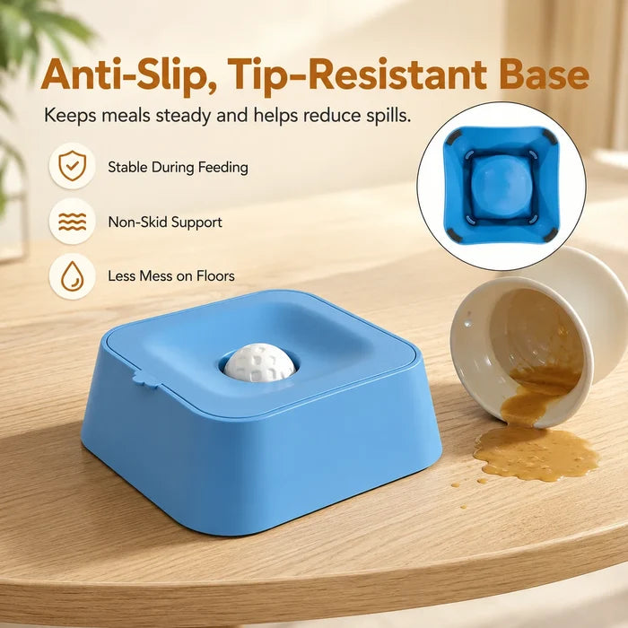 Stock Stylish Portable Modern Solid Pattern Pet Slow-feeding Square