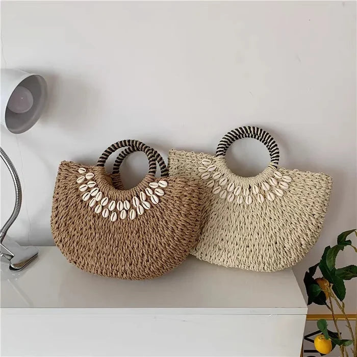 Stylish Eco-Friendly Paper Rope Shoulder Bag