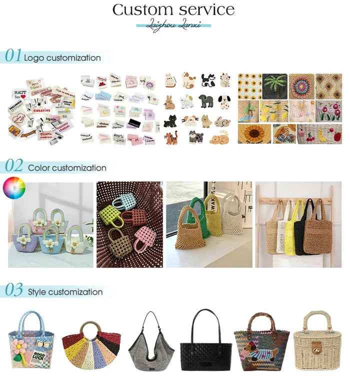 Stylish Eco-Friendly Paper Rope Shoulder Bag