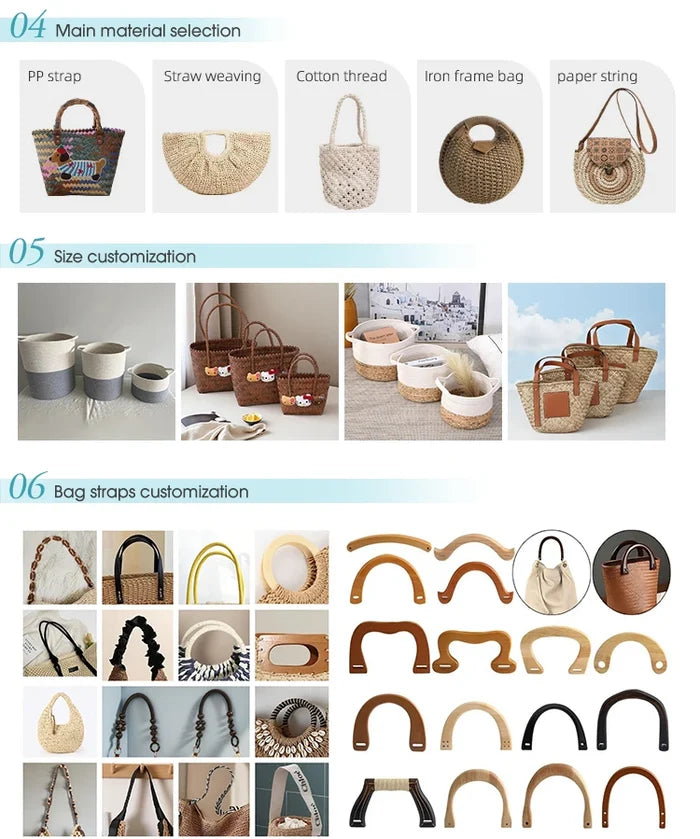 Stylish Eco-Friendly Paper Rope Shoulder Bag