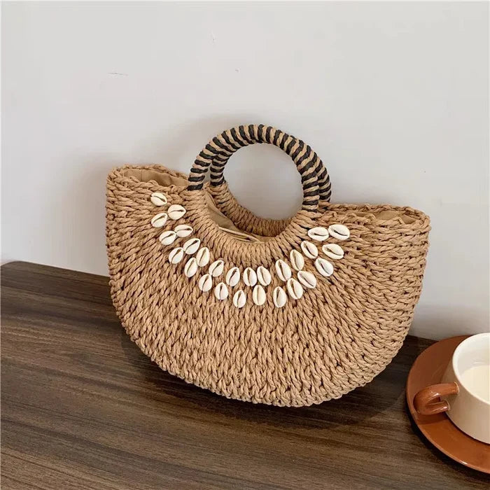 Stylish Eco-Friendly Paper Rope Shoulder Bag