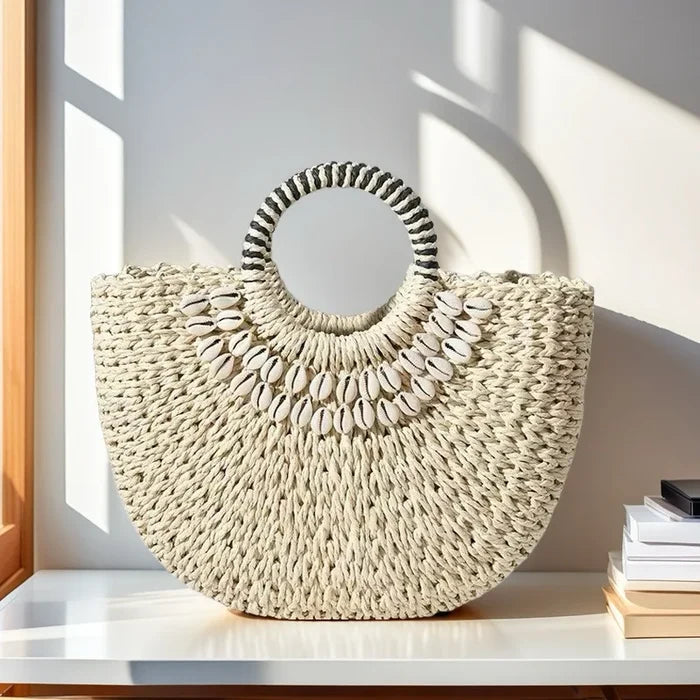 Stylish Eco-Friendly Paper Rope Shoulder Bag