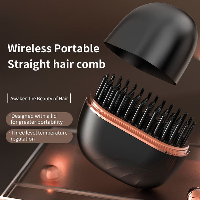 Stylish Hair Straightener Curler Compact Hair Brush Innovative Straightening Comb