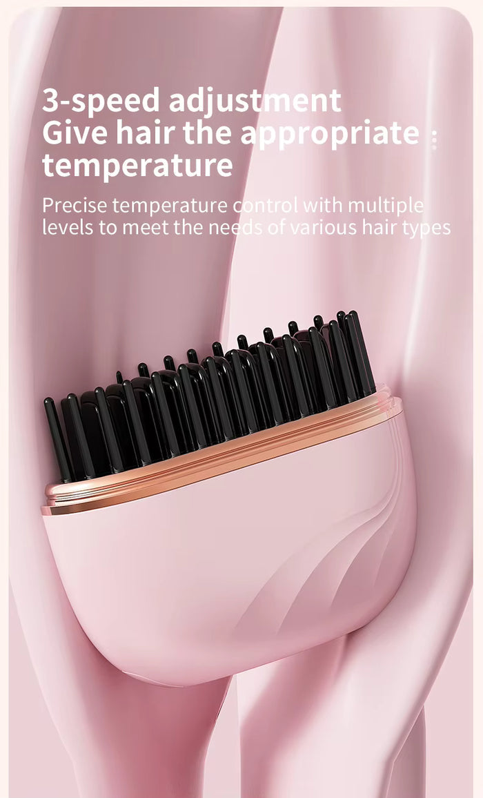 Stylish Hair Straightener Curler Compact Hair Brush Innovative Straightening Comb