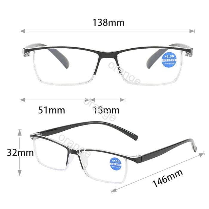 Stylish Orange Reading Glasses for Men & Women