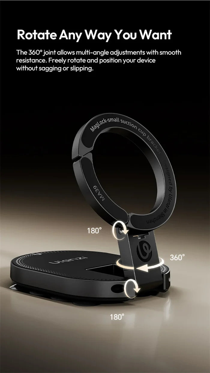 Suction Cup Magnetic Phone Holder Climbing Buckle Folding Rotating