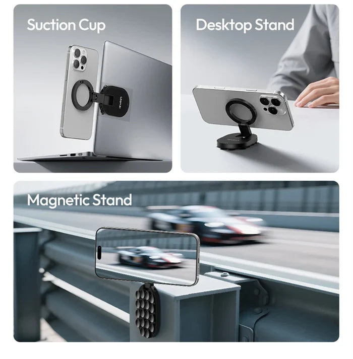 Suction Cup Magnetic Phone Holder Climbing Buckle Folding Rotating