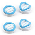 Blue and white SVD PET pet food container lids, secure seal for dog and cat food storage