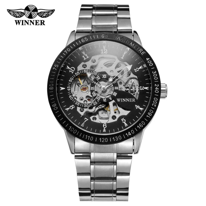 T-winner Automatic Skeleton Steel Men's Watch