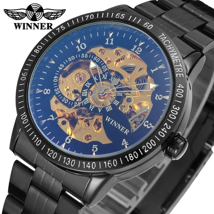 T-winner Automatic Skeleton Steel Men's Watch